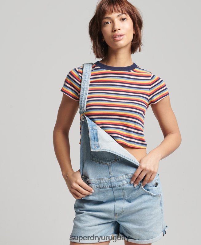 uy Superdry mujer peto utilitario azul claro DT2N8Z4102 ropa