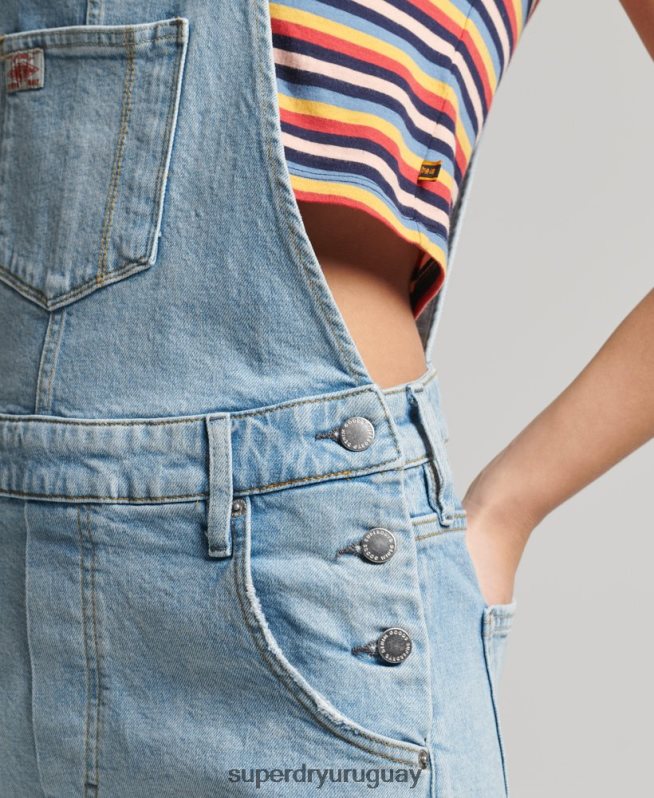 uy Superdry mujer peto utilitario azul claro DT2N8Z4102 ropa
