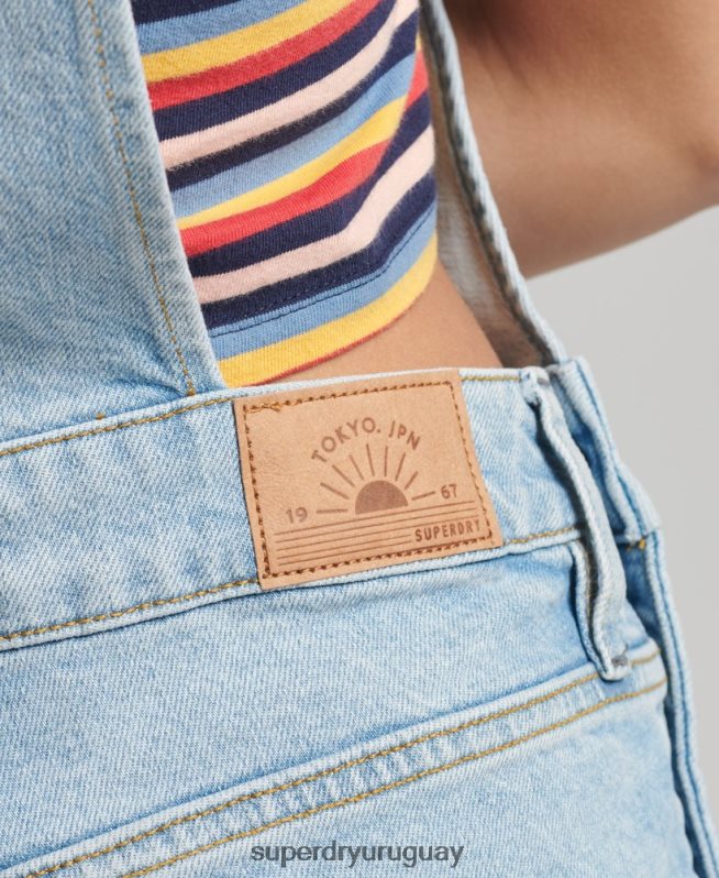 uy Superdry mujer peto utilitario azul claro DT2N8Z4102 ropa