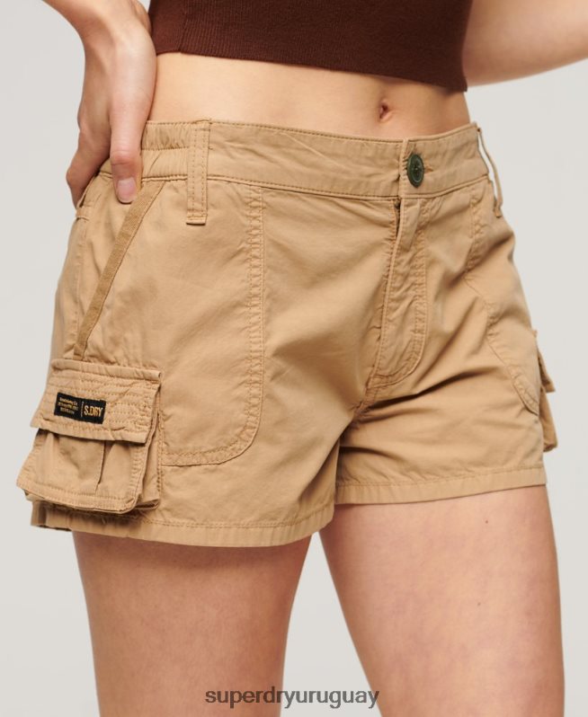 uy Superdry mujer shorts cargo utilitarios broncearse DT2N8Z2124 ropa