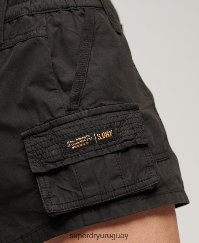 uy Superdry mujer shorts cargo utilitarios gris oscuro DT2N8Z2054 ropa