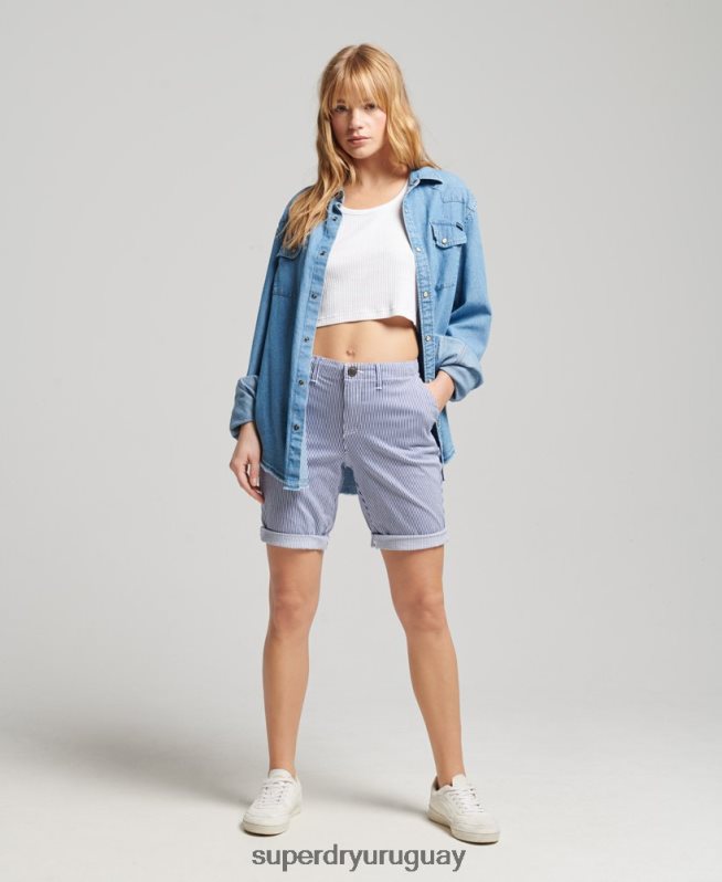 uy Superdry mujer shorts chinos urbanos Armada DT2N8Z3161 ropa