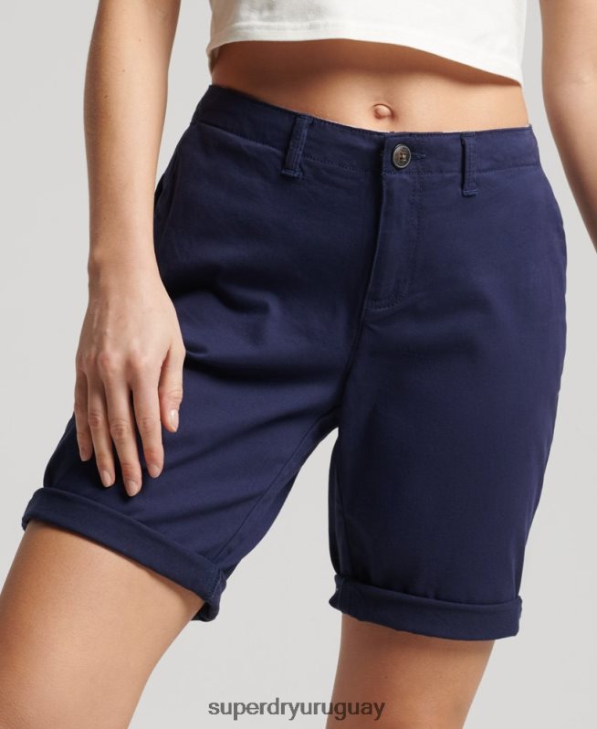 uy Superdry mujer shorts chinos urbanos Armada DT2N8Z3163 ropa