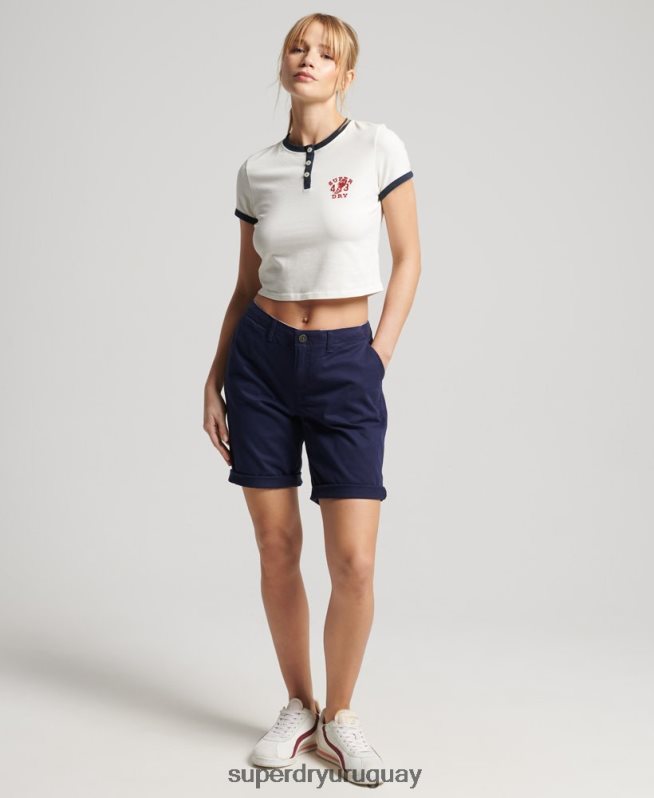 uy Superdry mujer shorts chinos urbanos Armada DT2N8Z3163 ropa