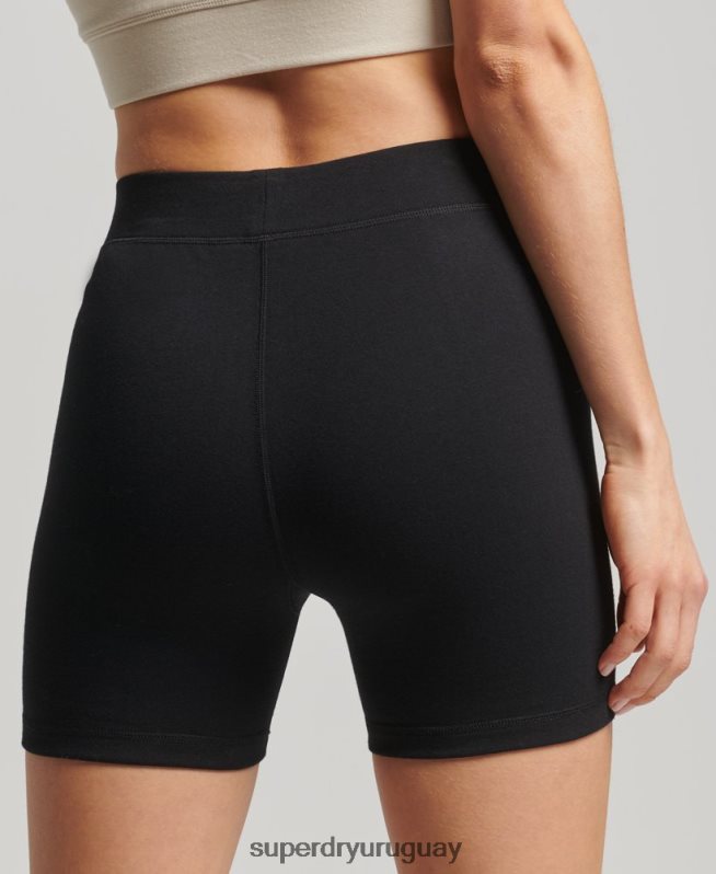 uy Superdry mujer shorts de ciclista Code Core Sport negro DT2N8Z3131 ropa