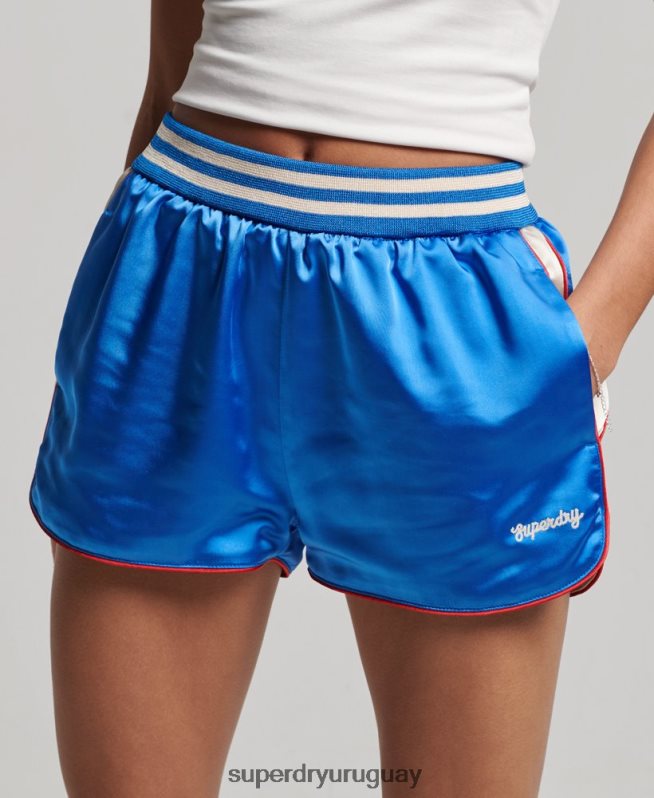 uy Superdry mujer shorts de corredor suika azul DT2N8Z2234 ropa
