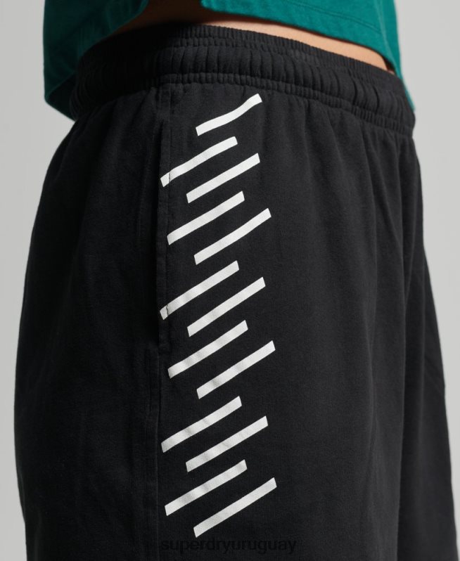 uy Superdry mujer shorts de niño code core sport negro DT2N8Z3162 ropa
