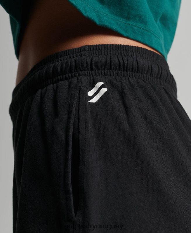 uy Superdry mujer shorts de niño code core sport negro DT2N8Z3162 ropa