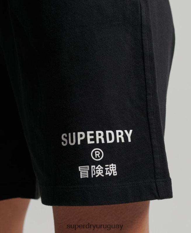 uy Superdry mujer shorts de niño code core sport negro DT2N8Z3162 ropa