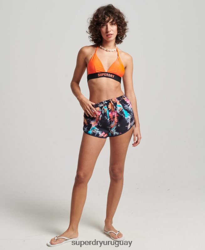 uy Superdry mujer shorts de playa estampados azul DT2N8Z3101 ropa