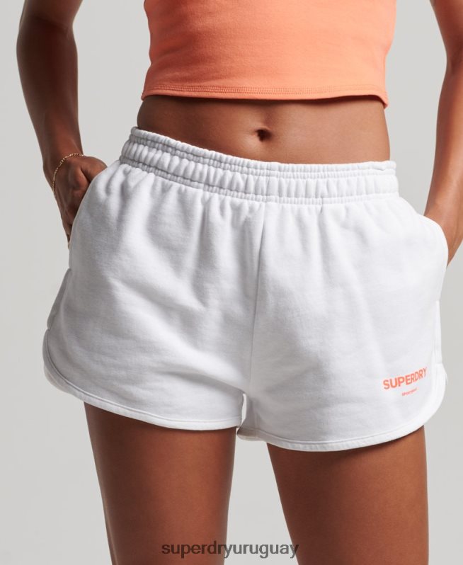 uy Superdry mujer shorts deportivos básicos blanco DT2N8Z3141 ropa