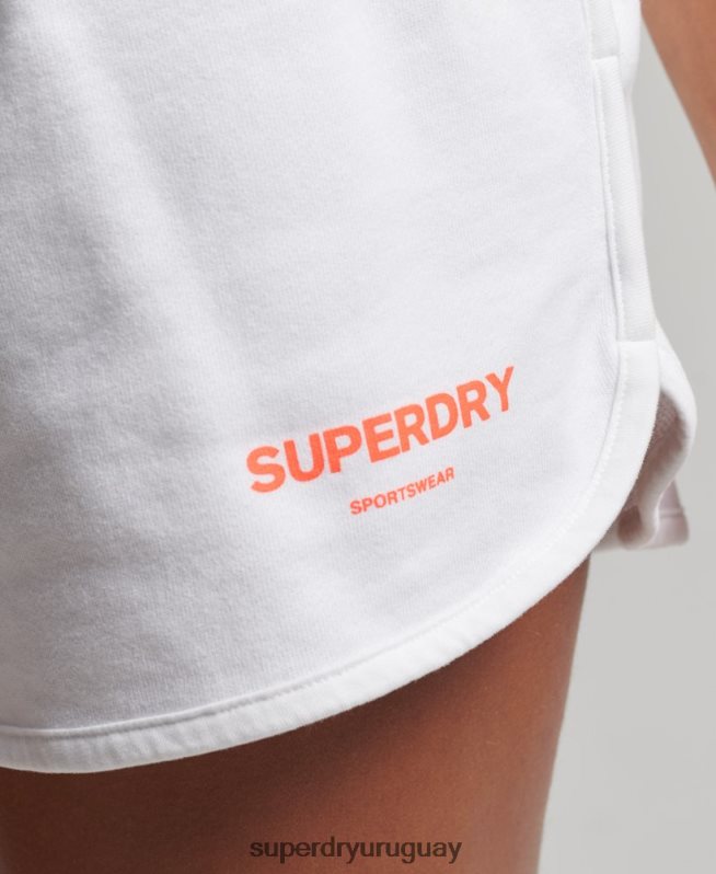 uy Superdry mujer shorts deportivos básicos blanco DT2N8Z3141 ropa