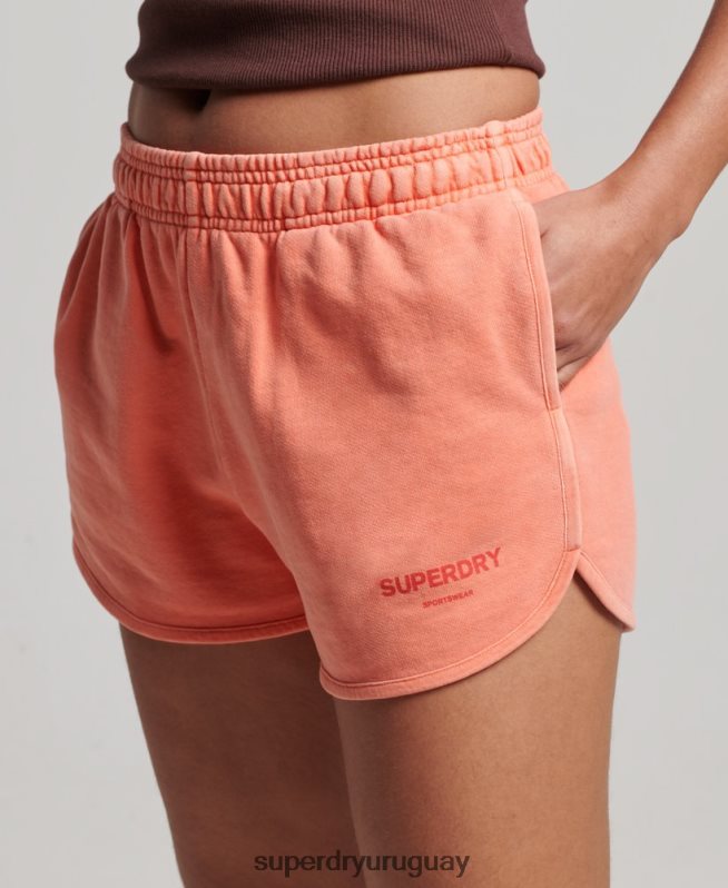 uy Superdry mujer shorts deportivos básicos coral DT2N8Z2268 ropa