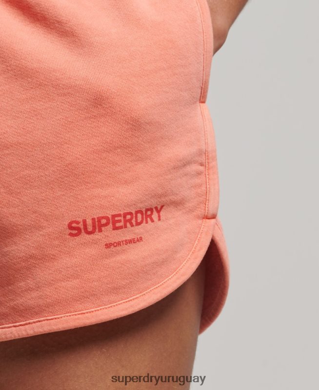 uy Superdry mujer shorts deportivos básicos coral DT2N8Z2268 ropa