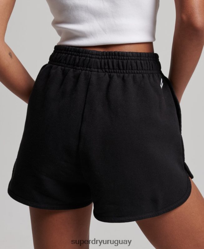 uy Superdry mujer shorts deportivos básicos negro DT2N8Z3149 ropa