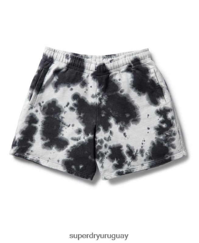 uy Superdry mujer shorts deportivos con diseño tie-dye negro DT2N8Z3167 ropa