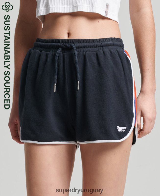 uy Superdry mujer shorts deportivos de algodón orgánico con rayas vintage Armada DT2N8Z6542 ropa