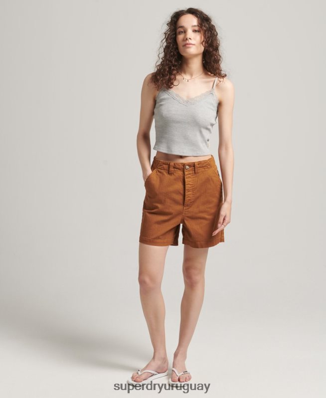 uy Superdry mujer shorts utilitarios vintage broncearse DT2N8Z3159 ropa