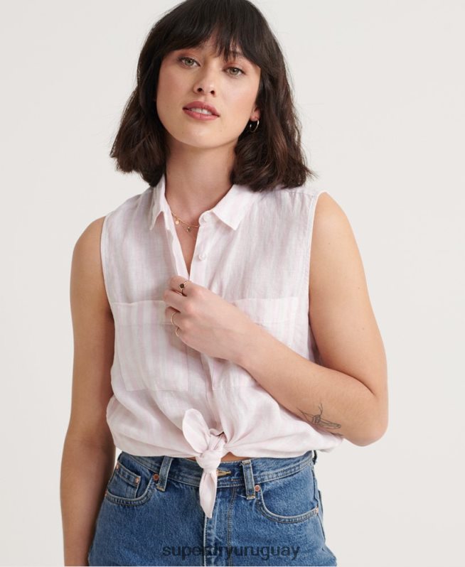 uy Superdry mujer camisa aubrey rosa DT2N8Z3050 ropa