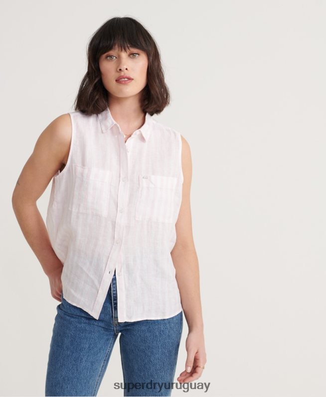 uy Superdry mujer camisa aubrey rosa DT2N8Z3050 ropa