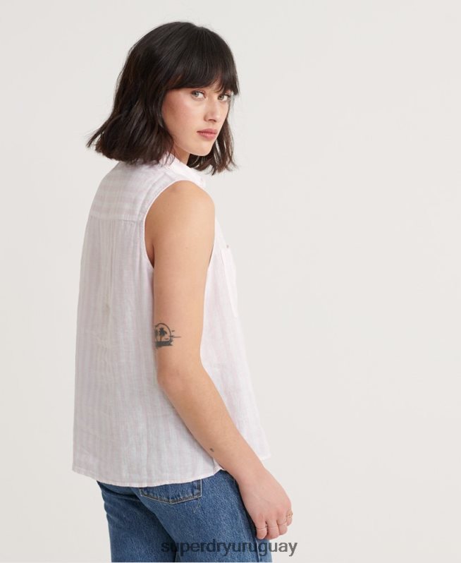uy Superdry mujer camisa aubrey rosa DT2N8Z3050 ropa