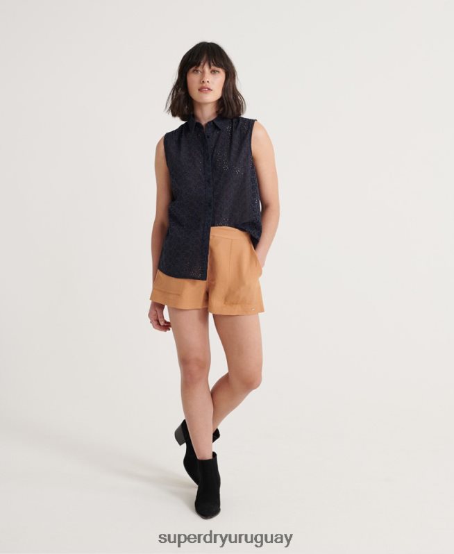 uy Superdry mujer camisa con bordados tilly Armada DT2N8Z3074 ropa