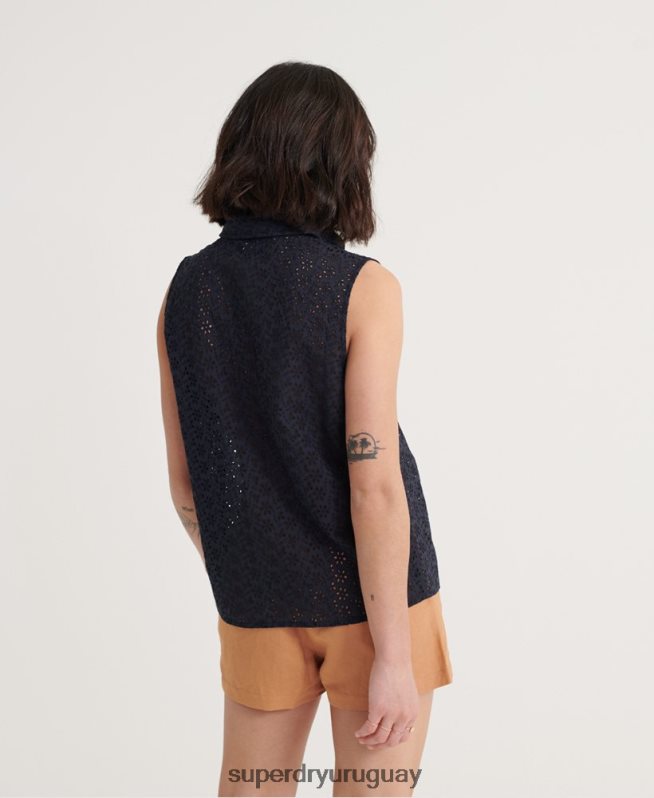 uy Superdry mujer camisa con bordados tilly Armada DT2N8Z3074 ropa