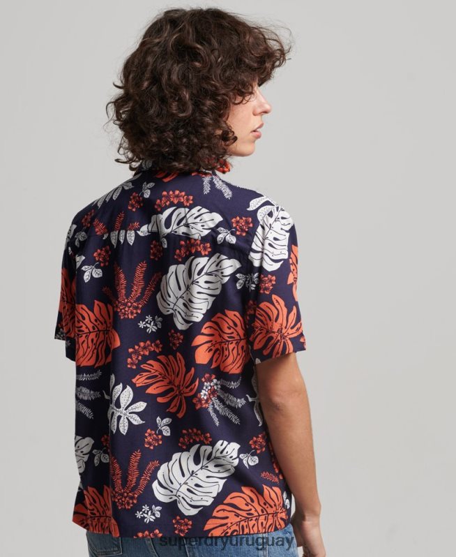 uy Superdry mujer camisa de resort de playa Armada DT2N8Z2934 ropa