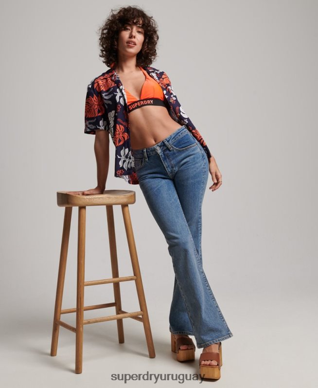 uy Superdry mujer camisa de resort de playa Armada DT2N8Z2934 ropa