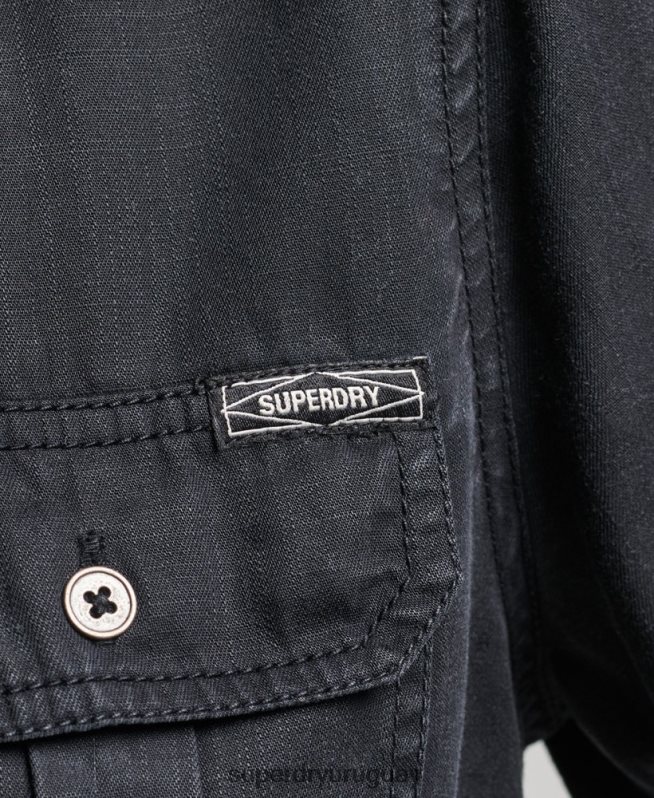 uy Superdry mujer camisa militar marrón DT2N8Z3004 ropa