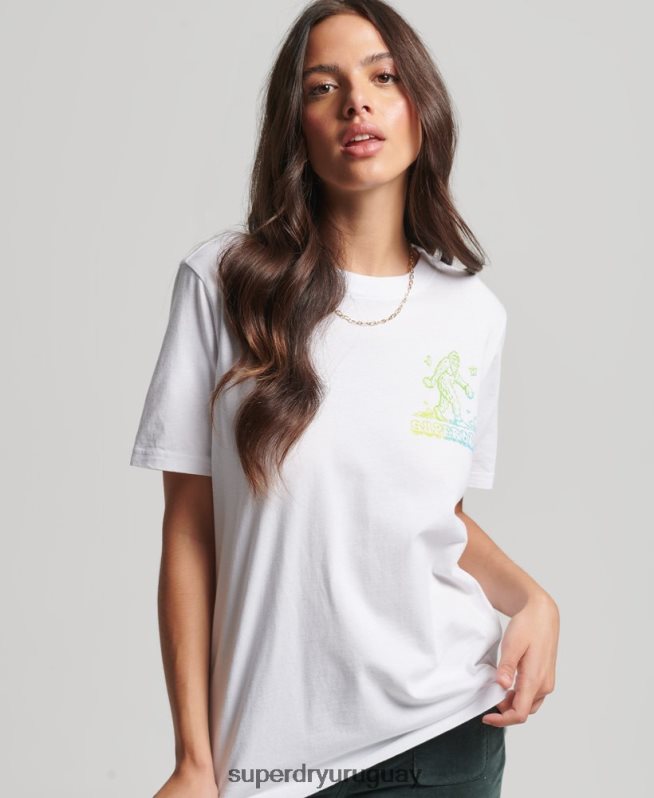 uy Superdry mujer arbolado camiseta gráfica blanco DT2N8Z2736 ropa