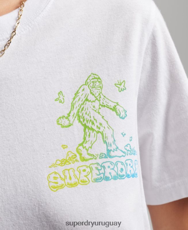 uy Superdry mujer arbolado camiseta gráfica blanco DT2N8Z2736 ropa