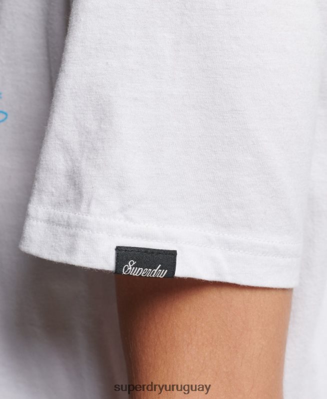 uy Superdry mujer arbolado camiseta gráfica blanco DT2N8Z2736 ropa