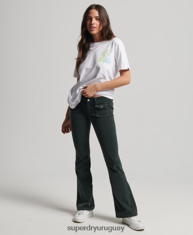 uy Superdry mujer arbolado camiseta gráfica blanco DT2N8Z2736 ropa