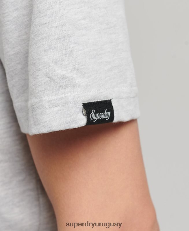 uy Superdry mujer arbolado camiseta gráfica gris claro DT2N8Z2729 ropa