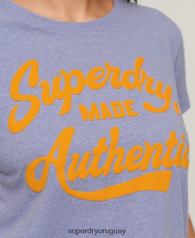 uy Superdry mujer archivo neón camiseta gráfica púrpura DT2N8Z2657 ropa