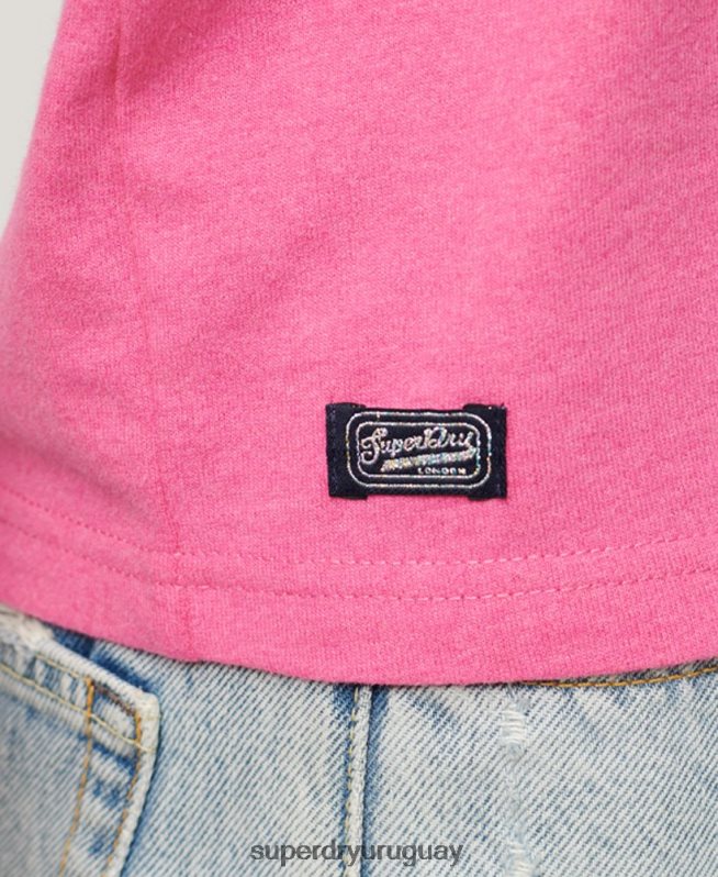uy Superdry mujer archivo neón camiseta gráfica rosa DT2N8Z2636 ropa
