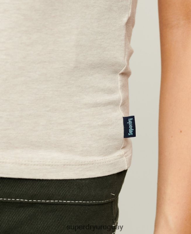 uy Superdry mujer béisbol camiseta para bebé crema DT2N8Z2096 ropa