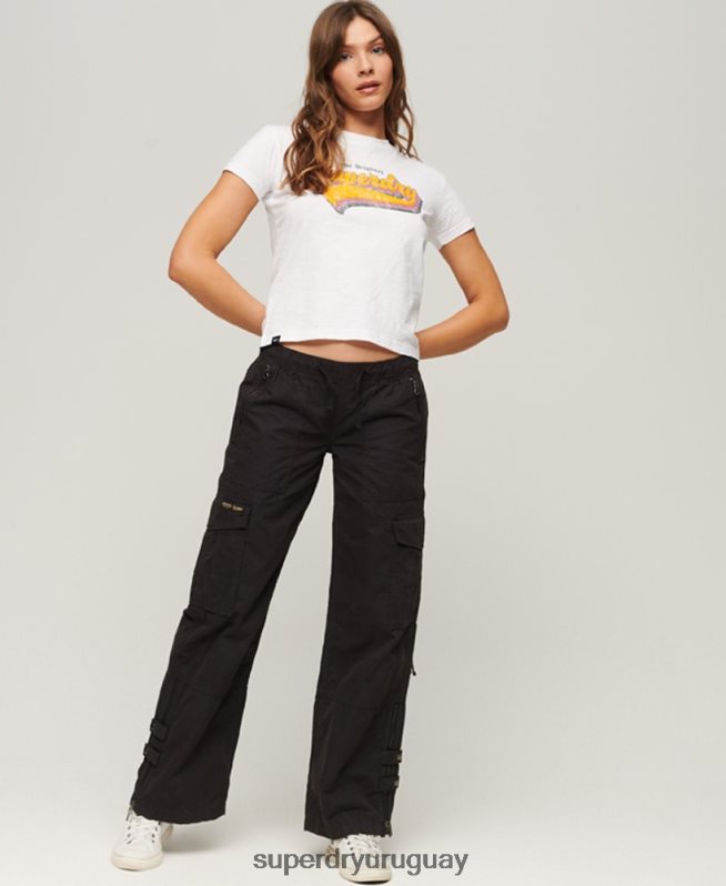uy Superdry mujer camiseta arcoíris de los 90 blanco DT2N8Z2102 ropa