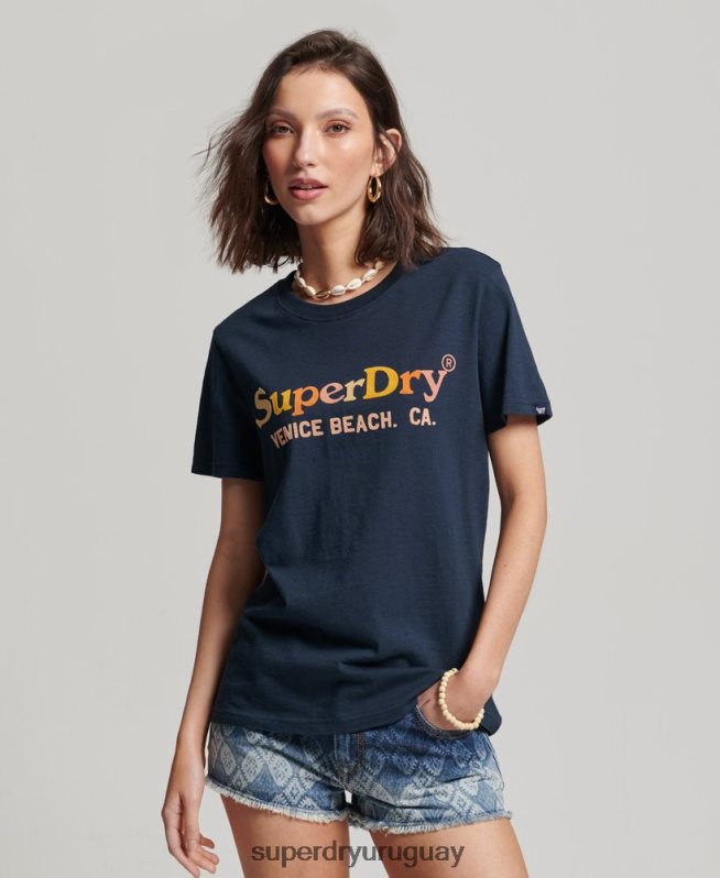 uy Superdry mujer camiseta arcoiris vintage Armada DT2N8Z2286 ropa