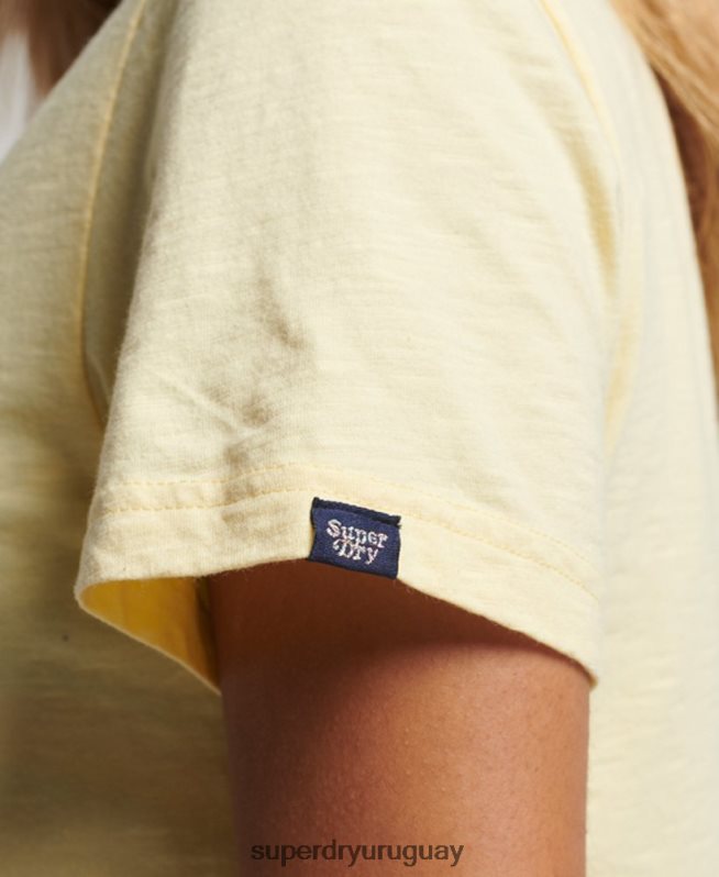 uy Superdry mujer camiseta arcoiris vintage amarillo DT2N8Z2178 ropa