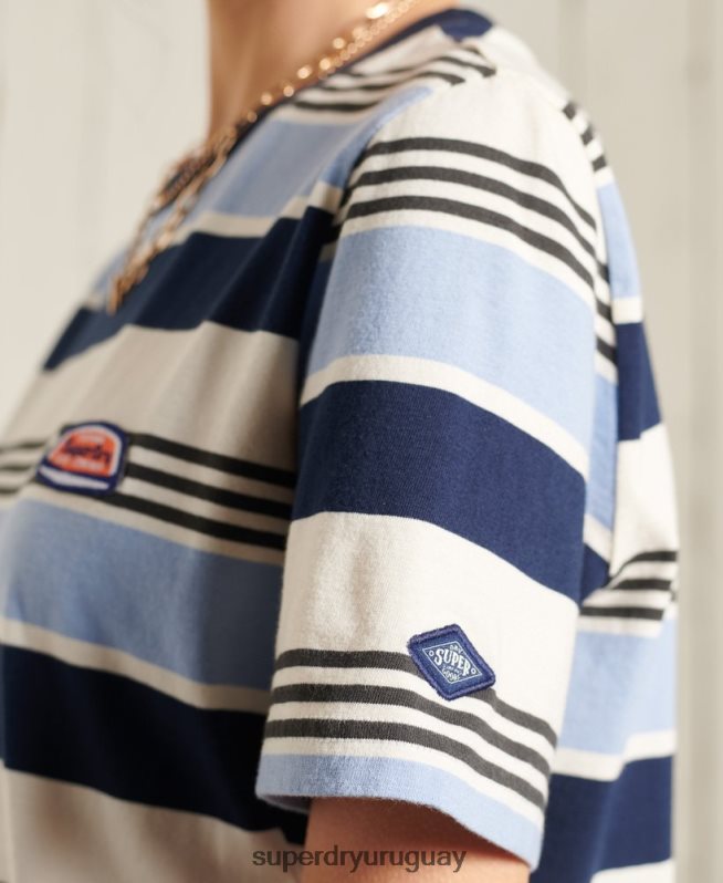 uy Superdry mujer camiseta cali surf clasica azul DT2N8Z6270 ropa