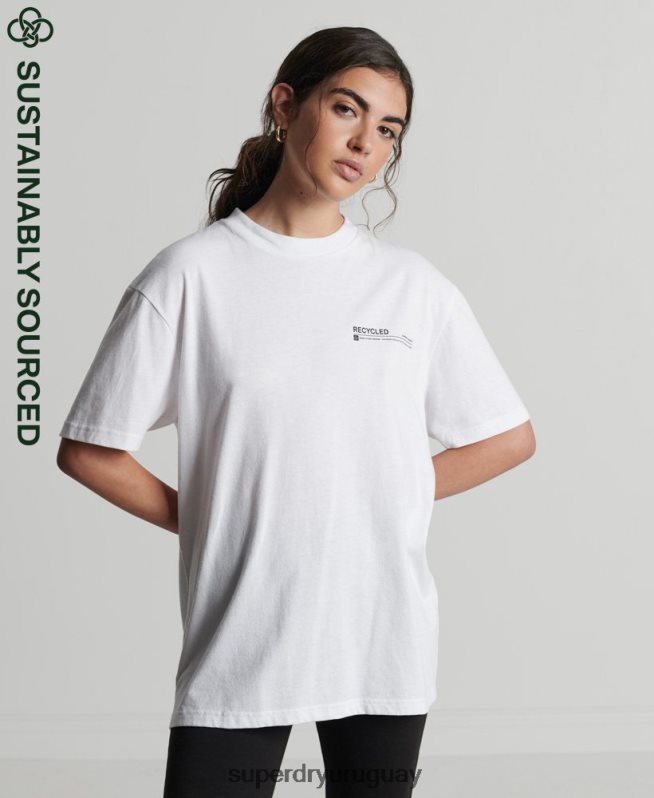 uy Superdry mujer camiseta con microtop reciclada blanco DT2N8Z6255 ropa