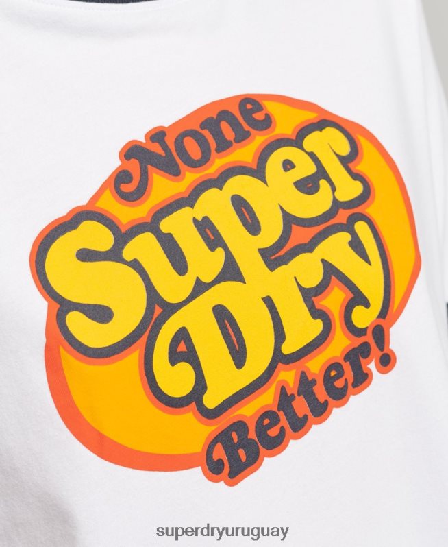 uy Superdry mujer camiseta cooper nostalgia blanco DT2N8Z6309 ropa