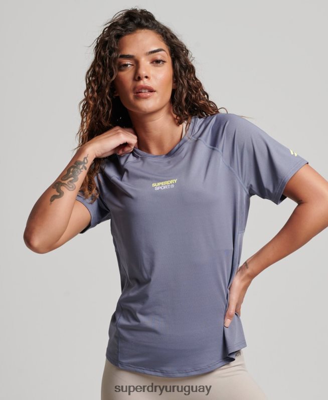uy Superdry mujer camiseta core activa púrpura DT2N8Z2694 ropa