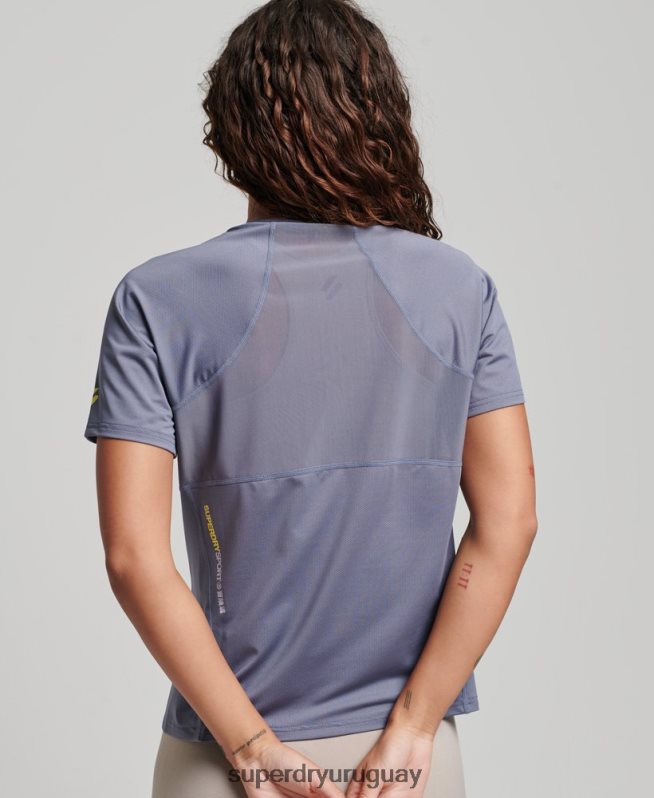 uy Superdry mujer camiseta core activa púrpura DT2N8Z2694 ropa