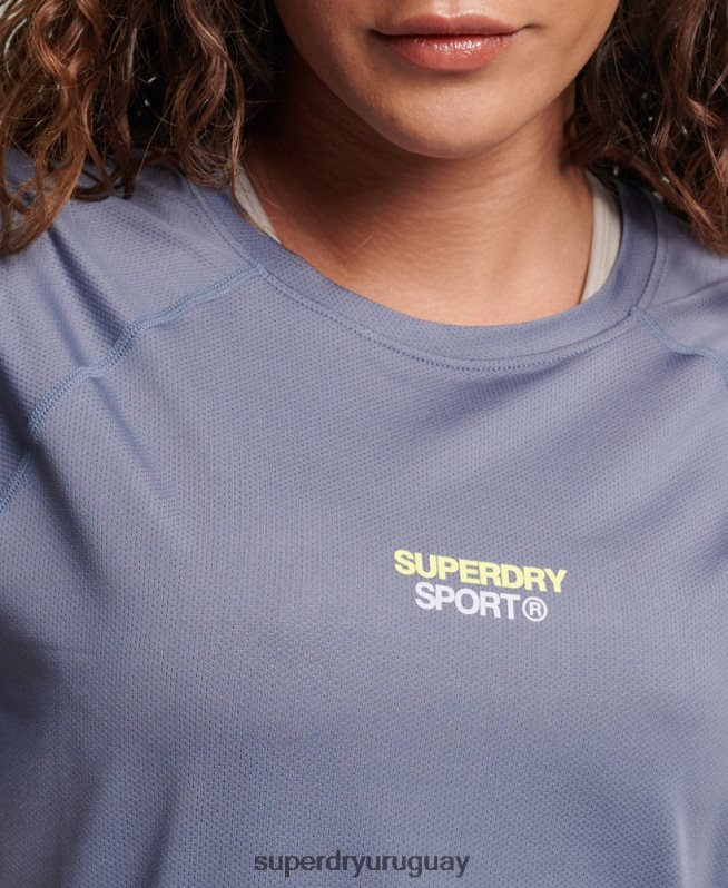 uy Superdry mujer camiseta core activa púrpura DT2N8Z2694 ropa