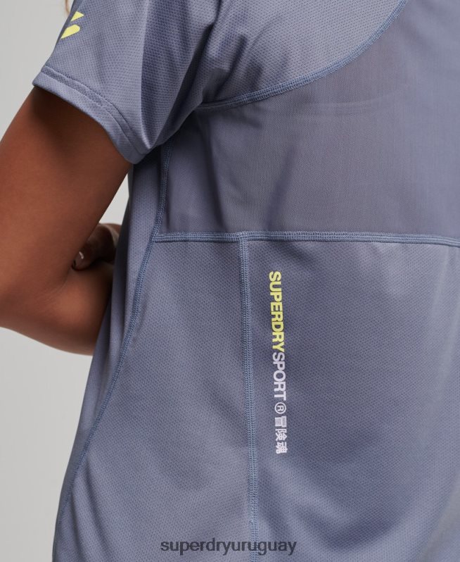 uy Superdry mujer camiseta core activa púrpura DT2N8Z2694 ropa
