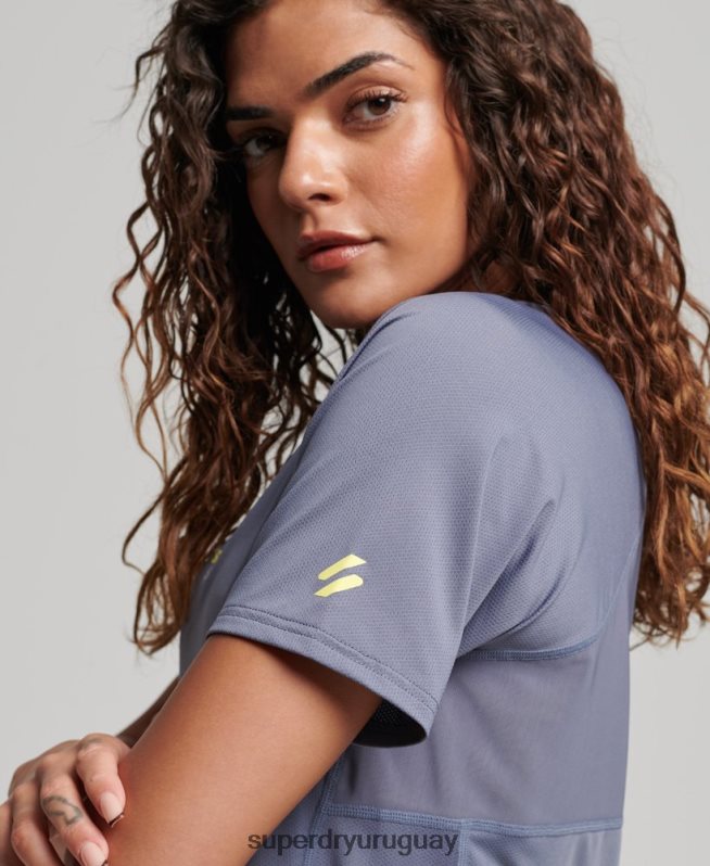 uy Superdry mujer camiseta core activa púrpura DT2N8Z2694 ropa
