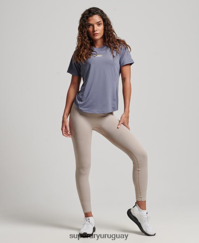 uy Superdry mujer camiseta core activa púrpura DT2N8Z2694 ropa